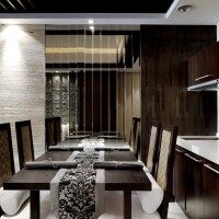 现代大户型餐厅餐桌