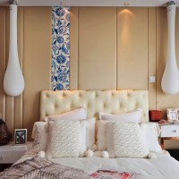 现代小户型卧室床灯具