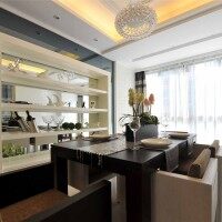 现代跃层复式客厅沙发茶几