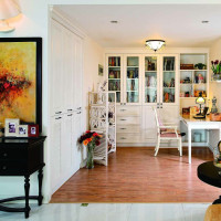 美式中户型书房写字台灯具