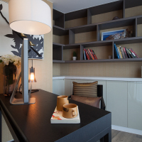 力设计灰色空间书房装修设计欣赏