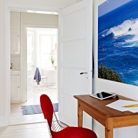 北欧风格客厅书桌装修案例欣赏