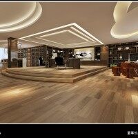 现代中性色经理办公室效果图