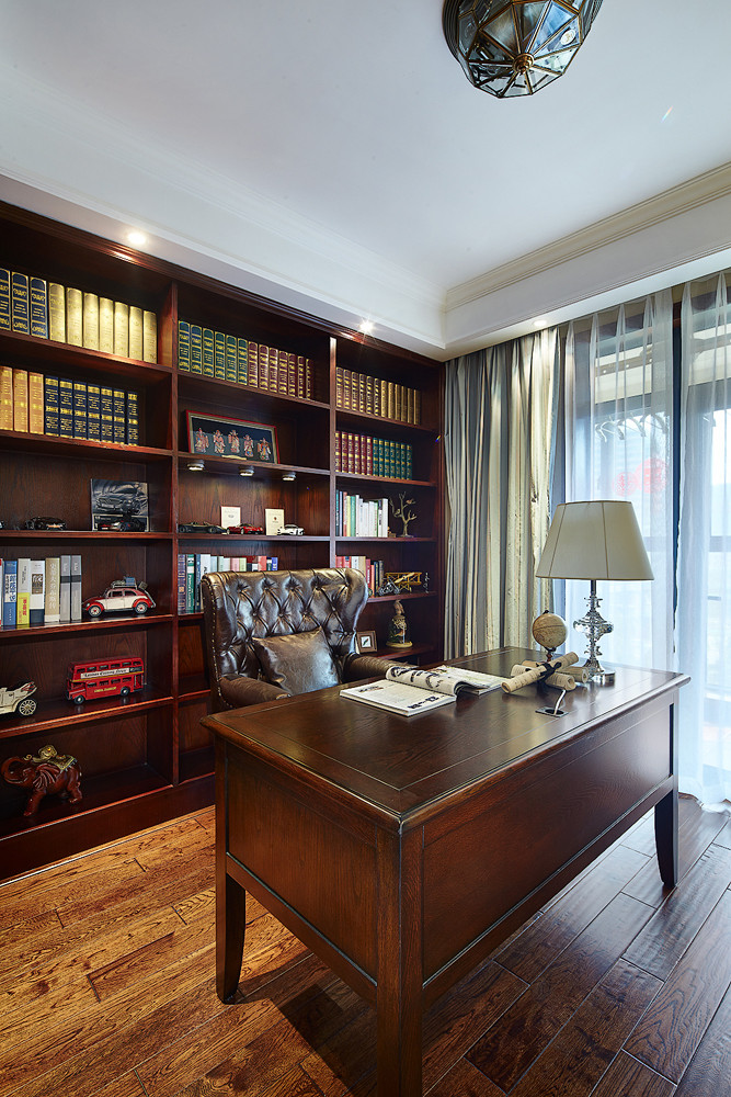 美式复古书房装修欣赏
