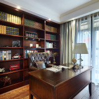 美式复古书房装修欣赏