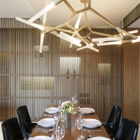 现代简约复式餐桌灯具图片