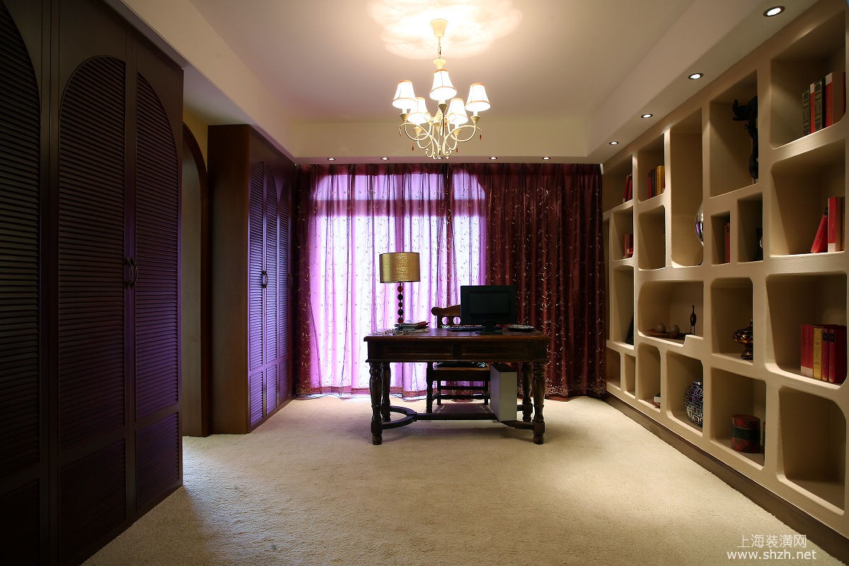 混搭风格大户型书房设计