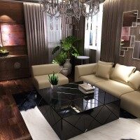 94平现代简约风格客厅效果图