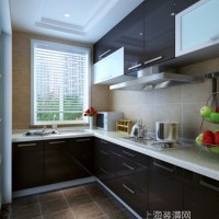 135平现代简约风格厨房设计实景图