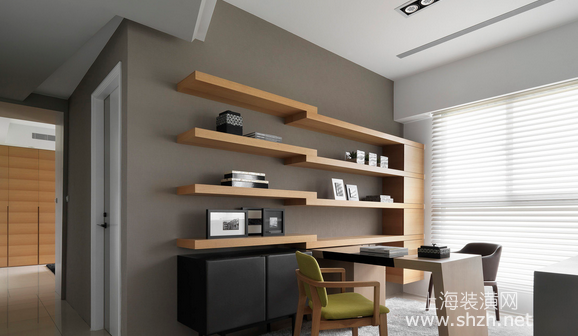 现代风格三居室书房装修效果图