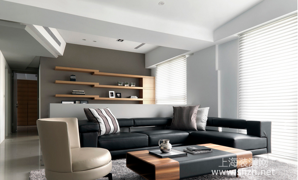 简单低调现代风格三居客厅装修效果图