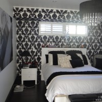 黑白撞色卧室现代装修效果图