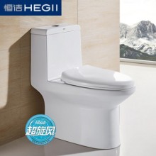 HEGII恒洁 家用卫生间防臭连体陶瓷洁具超旋风马桶坐便器142D