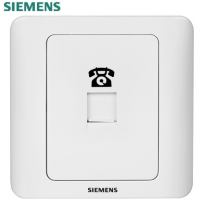 西门子（SIEMENS） 西门子开关插座面板 远景系列雅白色电话插座 电话插座