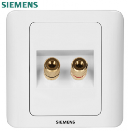 西门子（SIEMENS） 西门子开关插座面板 官方旗舰店 远景系列雅白音响音频插座 二位音响