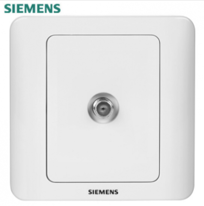 西门子（SIEMENS） 开关插座面板远景系列雅白色电视插座 宽频一分支