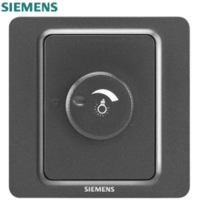 西门子（SIEMENS） 西门子开关插座 映彩系列灯墨黑色开关产品 调光开关