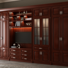 桔家衣柜全屋定制-乡村风格：模压系列之塞纳河畔2