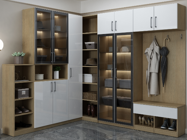 桔家衣柜全屋定制北欧风整体板系列木森活3