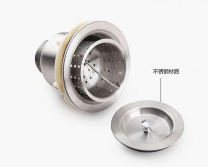 厨房水槽不锈钢水器配件双槽防臭洗菜盆台盆下水头