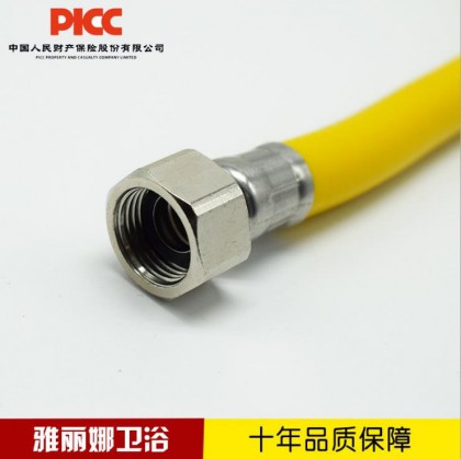 3分4分雅丽娜煤气软管304不锈钢恒通燃气管天然气管燃气灶连接管