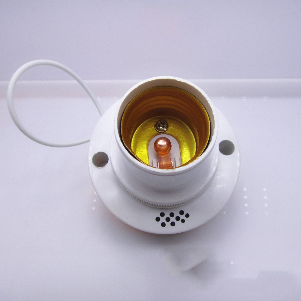 开关朗能e27声光控声控e27自动罗口声光控延时灯座声控