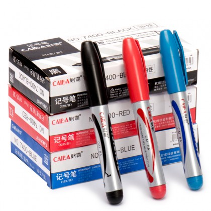 大头笔记号笔单头彩色黑色油性记号笔可加墨水马克笔不可擦勾线笔套装双头记号笔粗头大容量儿童绘画画记好笔