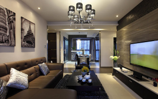 保利茉莉公馆现代风格三居室-图片