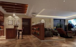 湾流域城220平别墅装修简美风格-效果图