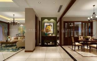 九龙仓兰宫308平别墅现代新中式-效果图