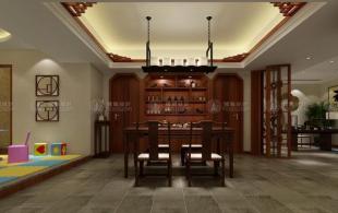 祥生福田雅苑220平复式新中式设计-效果图