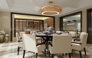 魏玛原墅308平别墅装修简欧风格设计-效果图