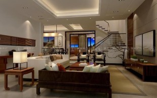 松江香缇园别墅现代风格设计-效果图