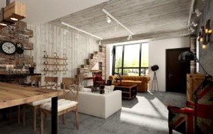 盛世天地别墅装修后现代风格设计-效果图