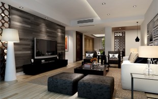 杨浦祥生御江湾大平层现代风格设计-效果图