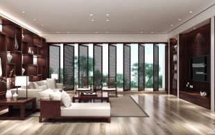 九间堂别墅装修现代风格设计参考方案-效果图