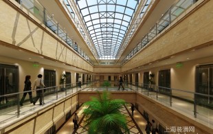 恒通驾校2500m2新中式办公室-效果图