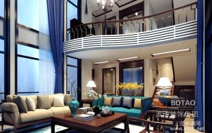 春江美庐别墅中式风格案例-完工效果图