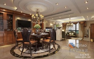 周浦丝卢雅苑复式装修美式-完工效果图