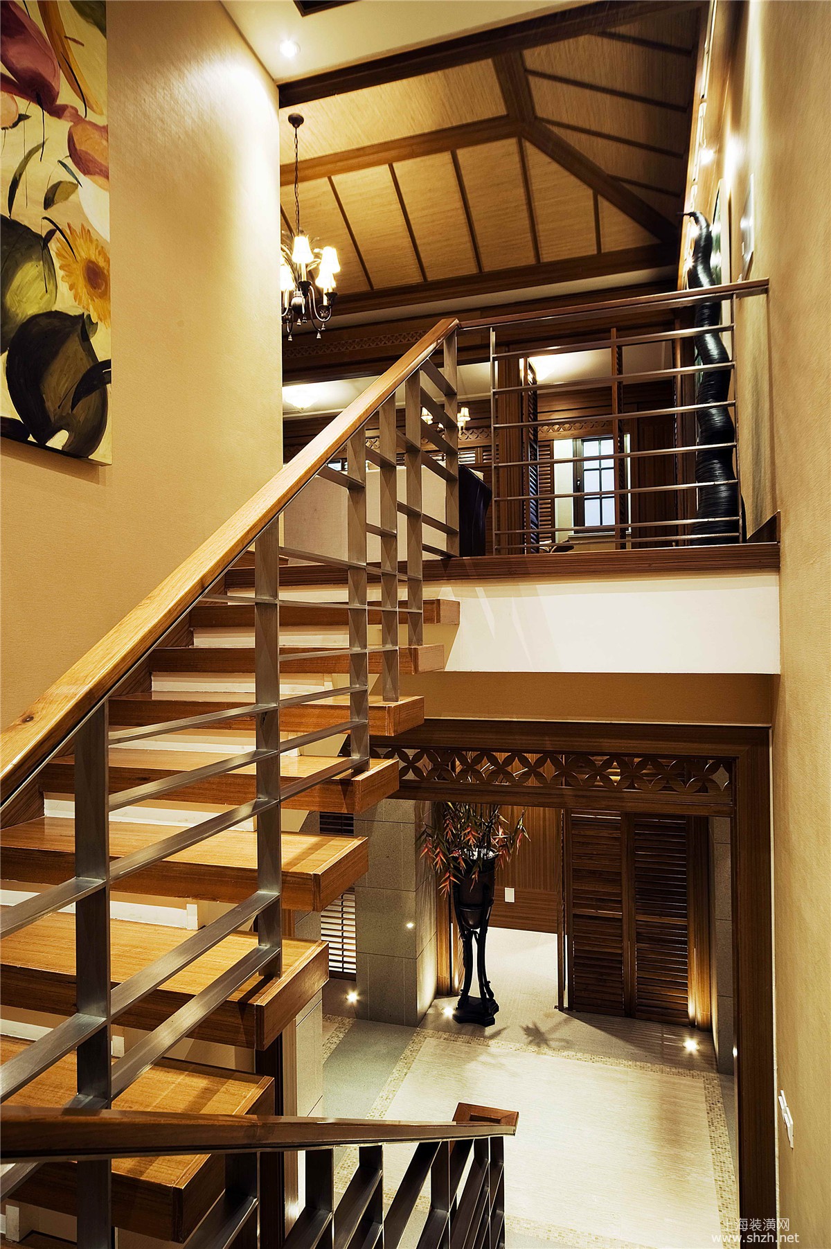 楼梯   别墅装修地中海风格设计,上海腾龙别墅设计