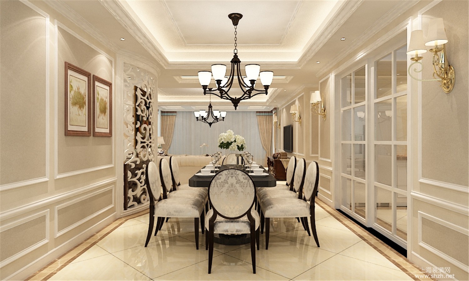 上海杨浦新江湾戎锦苑装修设计方案展示-效果图