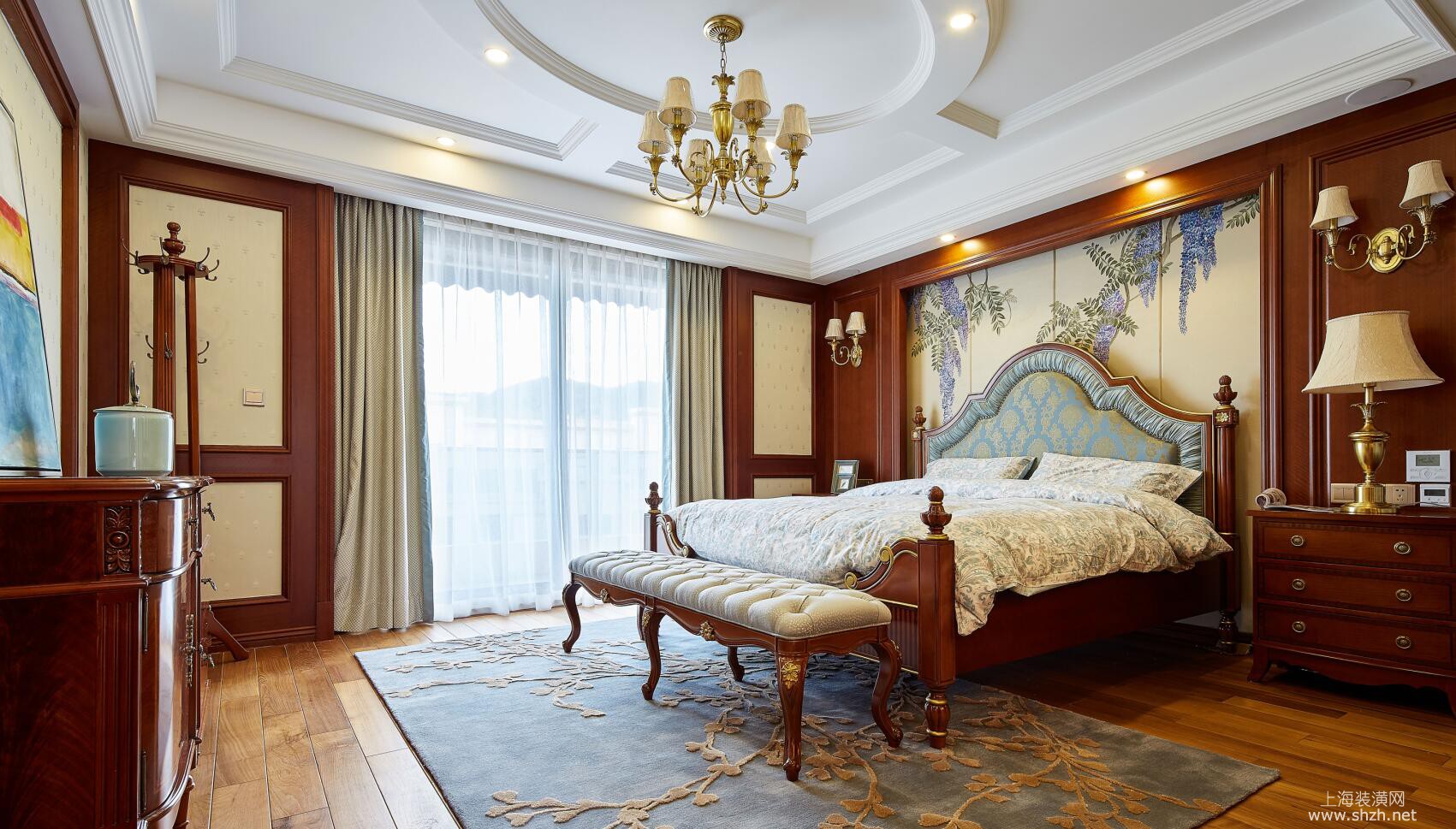 挑空独栋别墅美式风格完工实景-上海腾龙设计装潢工程有限公司-上海