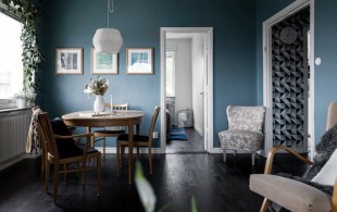 难得北欧风中也有魅惑蓝-完工效果图