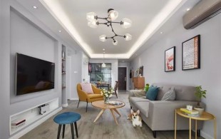 76㎡简约北欧两居室-完工效果图