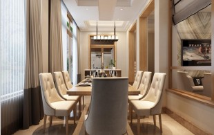 华贸东滩300平联排别墅现代风格设计-设计效果图