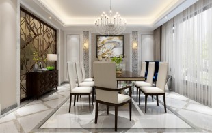 保利茉莉公馆别墅项目装修现代风格设计-设计效果图