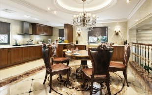 华龙别墅300平独栋别墅项目装修设计-效果图