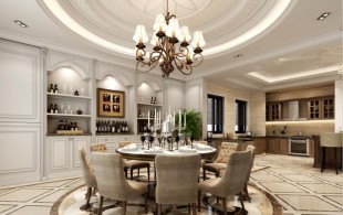 慈溪浅水湾独栋别墅项目装修新古典设计-效果图