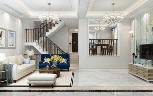 浦东龙祥苑280平独栋别墅项目装修设计-设计效果图