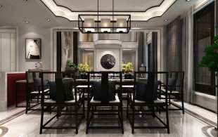松江法兰西世家双拼别墅项目装修设计-设计效果图